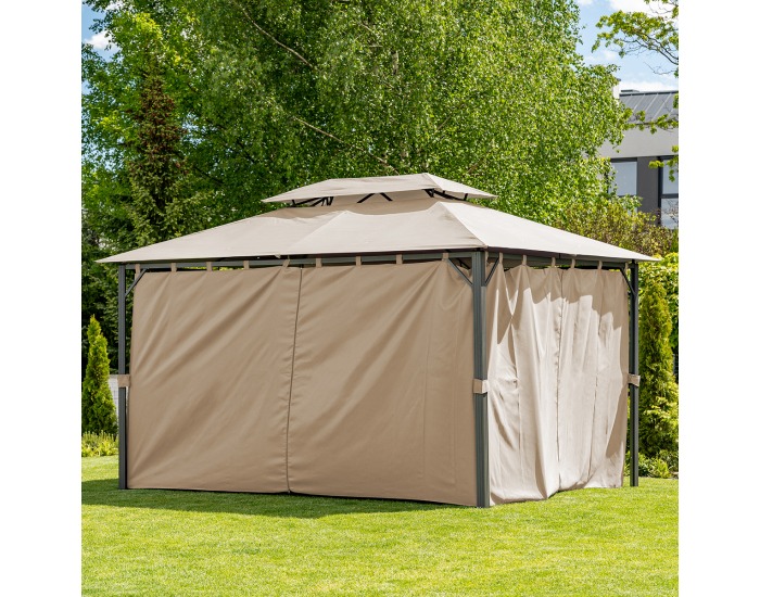 Záhradný altánok Tarsia 400x300 cm - béžová