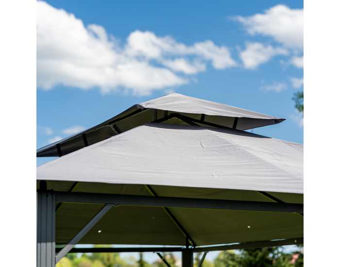 Záhradný altánok Tarsia 400x300 cm - grafit