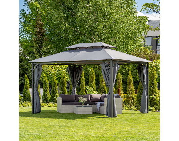 Záhradný altánok Tarsia 400x300 cm - grafit
