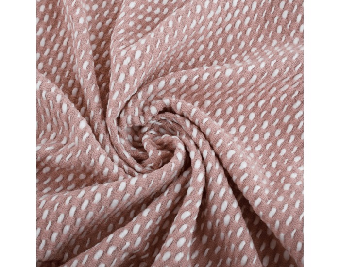 Pletená deka so strapcami Tavau 150x200 cm - staroružová