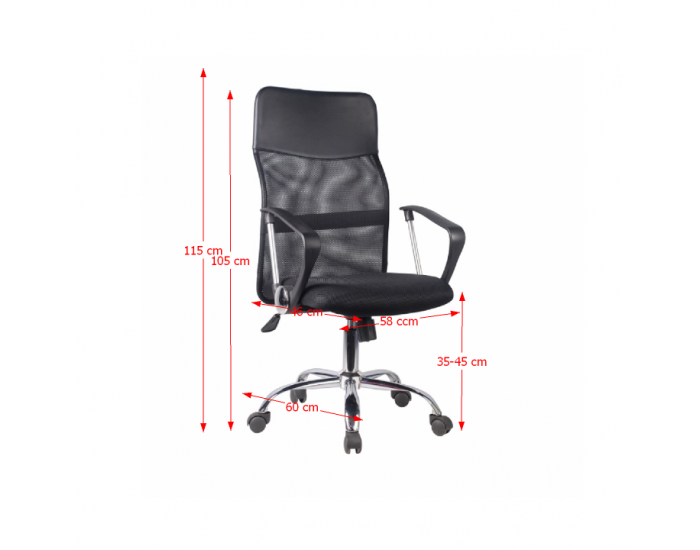 Kancelárske kreslo s podrúčkami TC3-973M 2 New - čierna / chróm