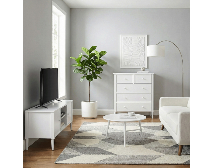 Zásuvková komoda Teana - biela