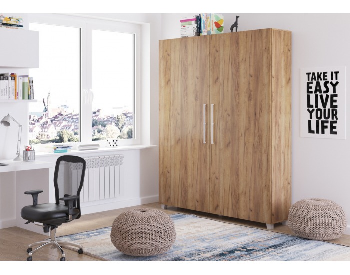 Sklápacia manželská posteľ Teddy 160 - craft zlatý