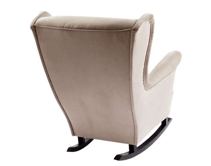 Hojdacie kreslo ušiak Teja - béžová / čierna