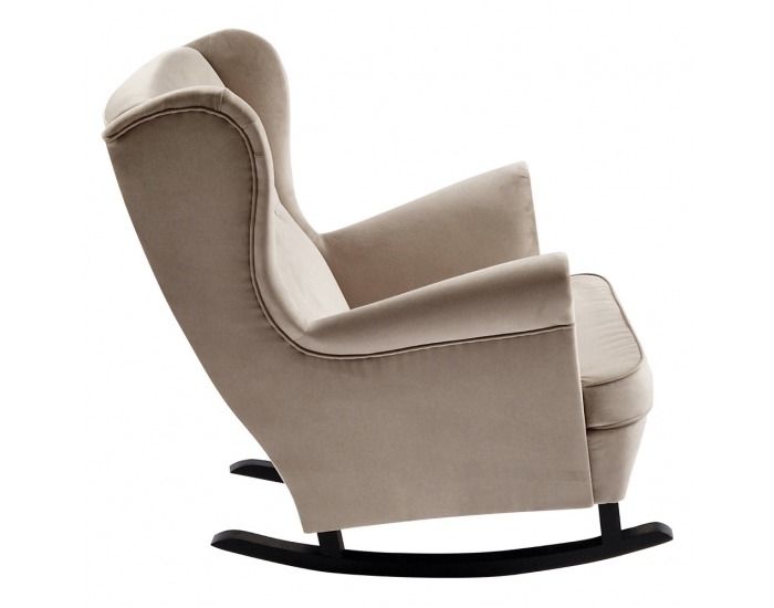 Hojdacie kreslo ušiak Teja - béžová / čierna