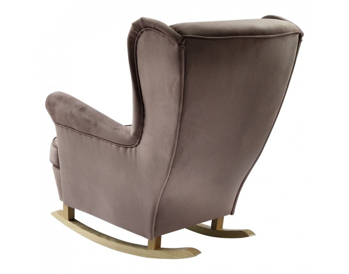 Hojdacie kreslo ušiak Teja - ružová / buk