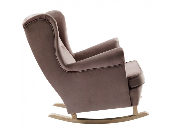 Hojdacie kreslo ušiak Teja - ružová / buk