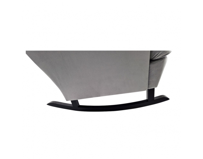 Hojdacie kreslo ušiak Teja - svetlosivá / čierna