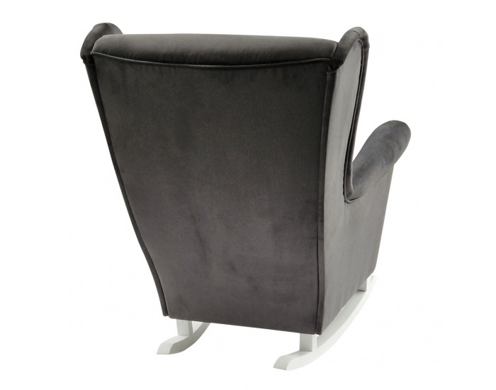 Hojdacie kreslo ušiak Teja - tmavosivá / biela