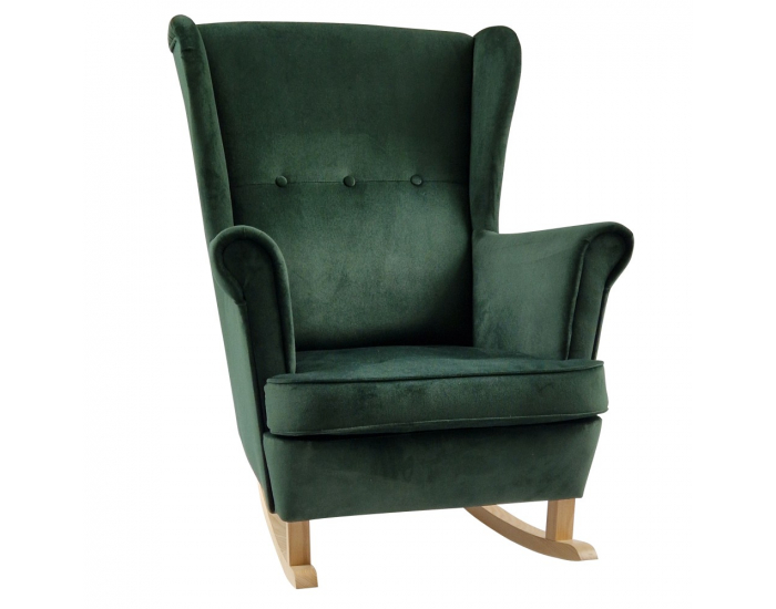 Hojdacie kreslo ušiak Teja - zelená / buk