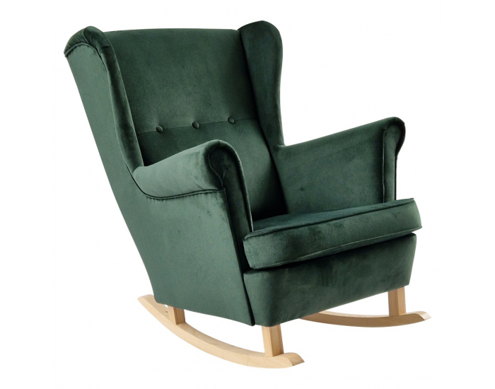 Hojdacie kreslo ušiak Teja - zelená / buk