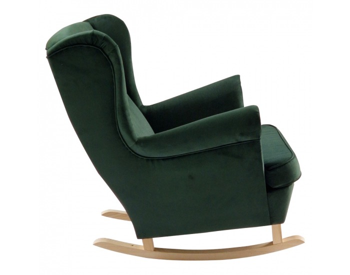 Hojdacie kreslo ušiak Teja - zelená / buk