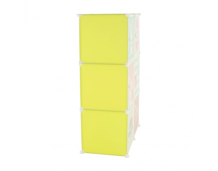 Detská modulárna skrinka Tekin - zelená / detský vzor