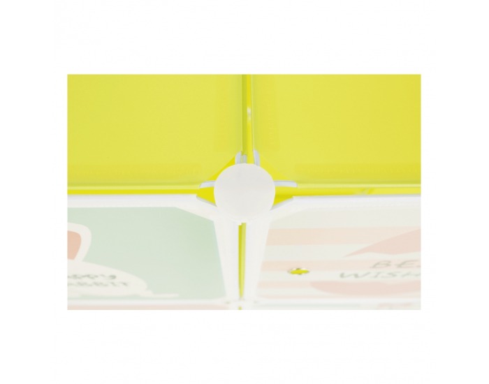 Detská modulárna skrinka Tekin - zelená / detský vzor