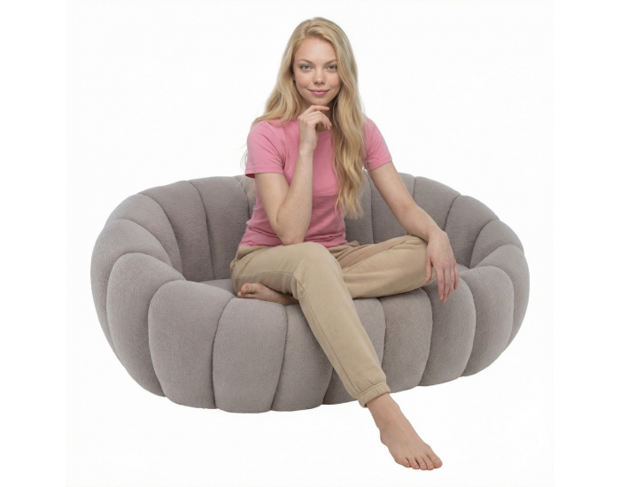 Dvojsedačka Tekvio - svetlosivá