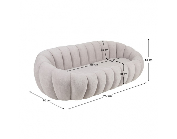 Trojsedačka Tekvio - svetlosivá