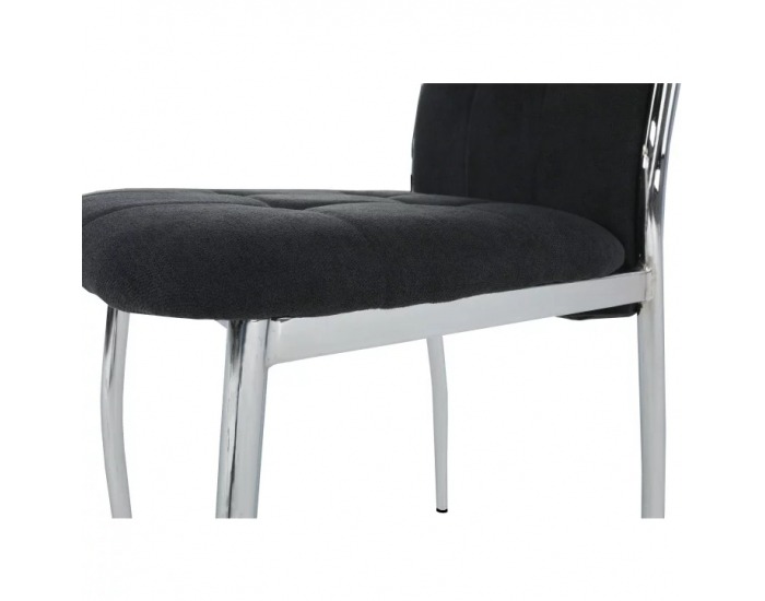 Jedálenská stolička Adora New - čierna / chróm