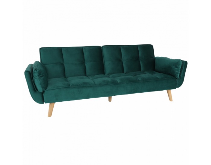 Rozkladacia pohovka Kaprera - smaragdová / buk