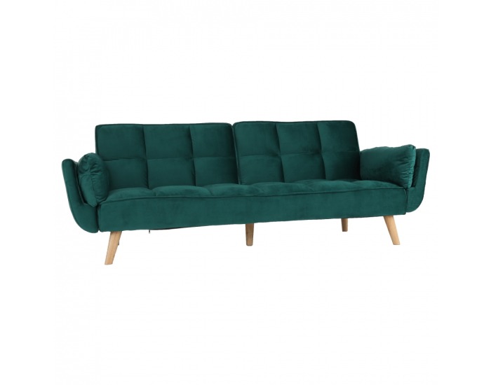 Rozkladacia pohovka Kaprera - smaragdová / buk