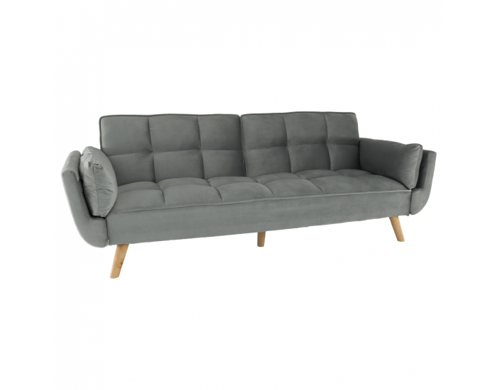 Rozkladacia pohovka Kaprera - svetlosivá / buk