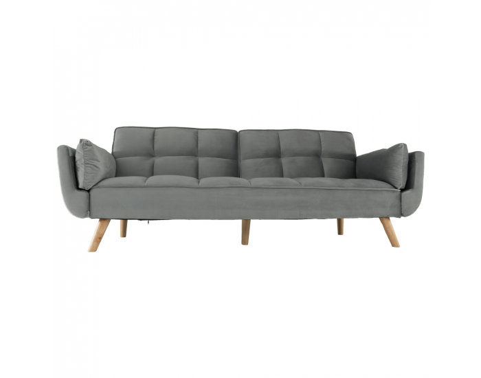 Rozkladacia pohovka Kaprera - svetlosivá / buk