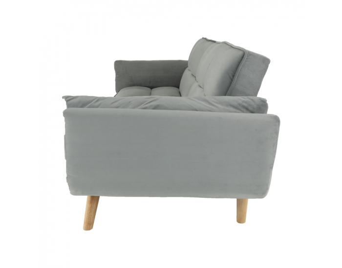 Rozkladacia pohovka Kaprera - svetlosivá / buk