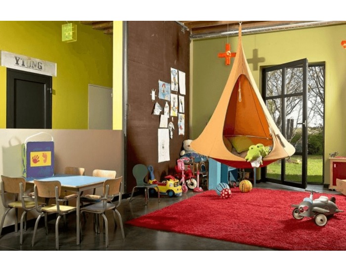 Závesné hojdacie kreslo Klorin - červená