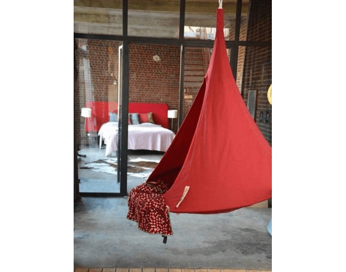 Závesné hojdacie kreslo Klorin - červená