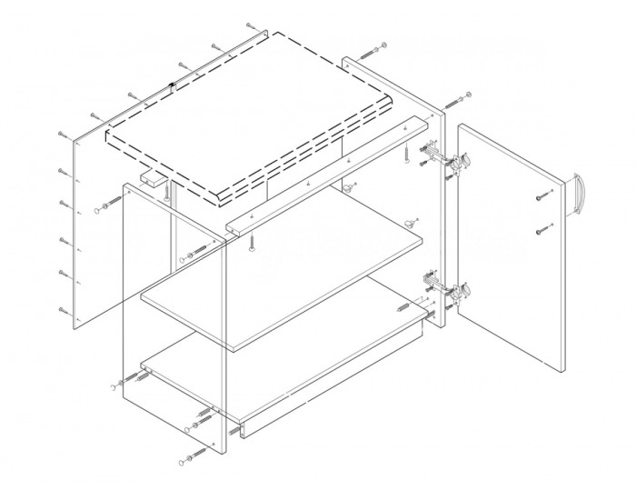 Dolná kuchynská skrinka Lenka D-80 - orech
