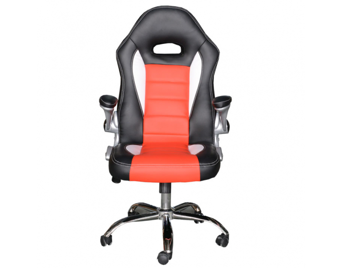 Kancelárske kreslo s podrúčkami Marvin - čierna / červená