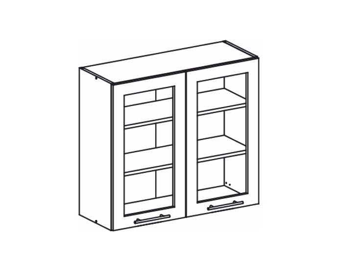 Horná kuchynská skrinka Monda W80S - dub sonoma / biela