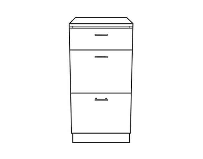 Dolná kuchynská skrinka Narcis D-40 3SZ - dub sonoma