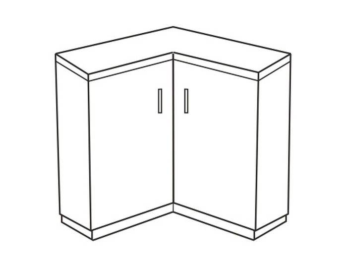 Dolná rohová kuchynská skrinka Narcis DN-86*86 - dub sonoma