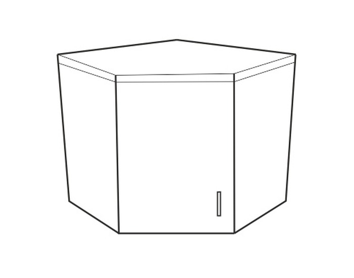 Horná rohová kuchynská skrinka Narcis GN-56*56 - dub sonoma
