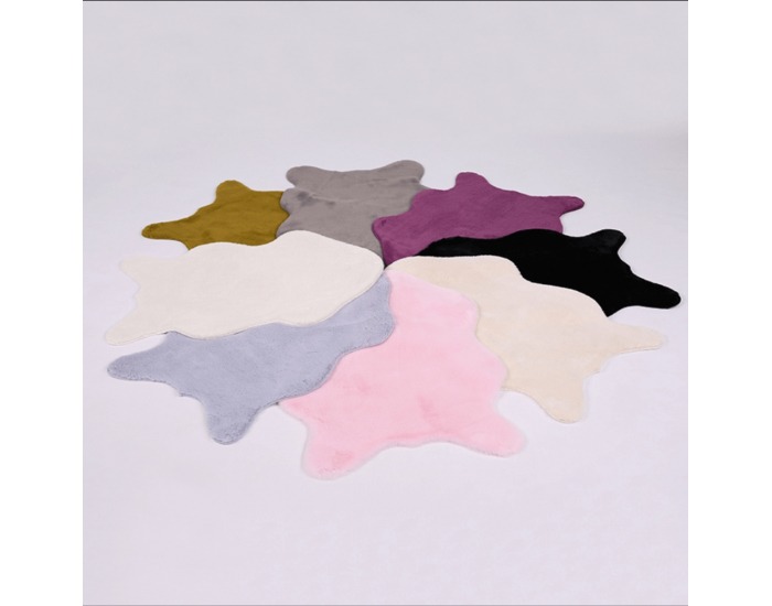 Umelá kožušina Rabit Typ 1 60x90 cm - čierna