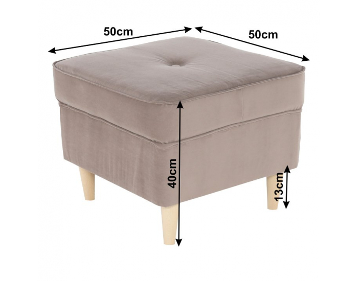 Taburetka Rufino - béžovosivá / buk