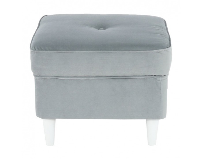 Taburetka Rufino - svetlosivá / biela