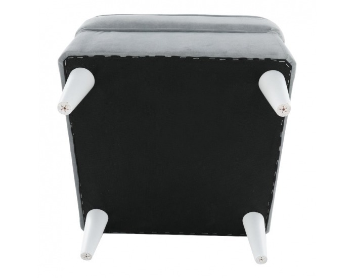 Taburetka Rufino - svetlosivá / biela