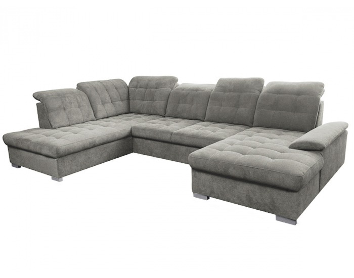 Rohová sedačka U s rozkladom Teodor New L - sivohnedá (taupe)