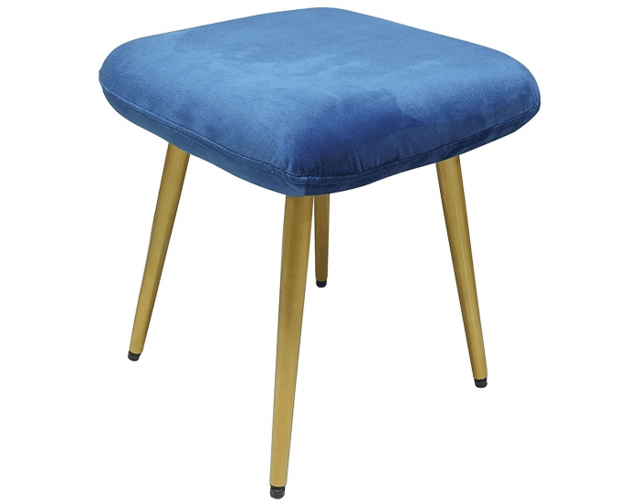Taburetka Terona - modrá (Velvet) / zlatá