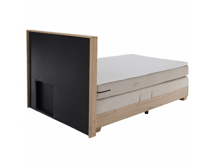 Elektrická polohovacia jednolôžková posteľ Tiana 120x200 cm - béžová / dub artisan