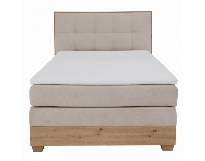 Elektrická polohovacia jednolôžková posteľ Tiana 120x200 cm - béžová / dub artisan