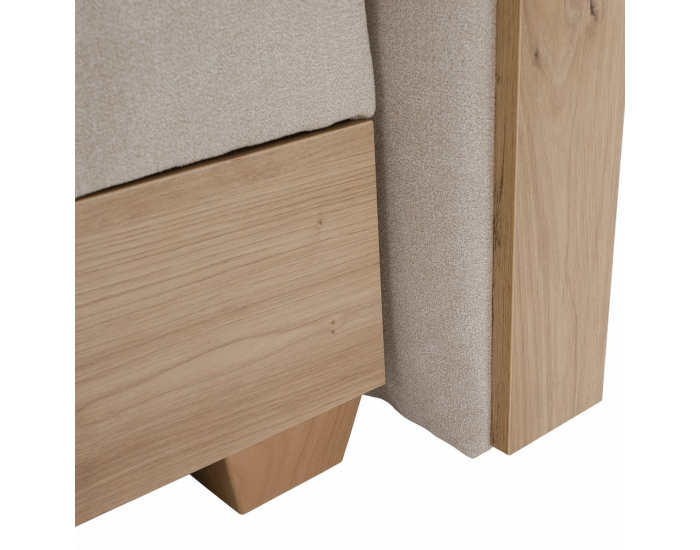 Elektrická polohovacia jednolôžková posteľ Tiana 120x200 cm - béžová / dub artisan