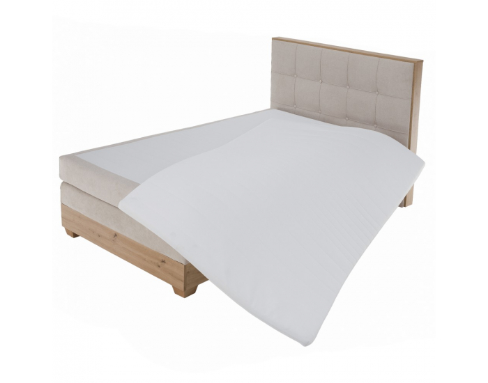 Elektrická polohovacia jednolôžková posteľ Tiana 120x200 cm - béžová / dub artisan