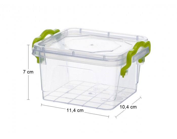 Plastový úložný box Tim 0,4 l - priehľadná