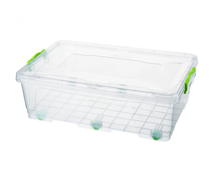 Plastový úložný box Tim 30 l - priehľadná