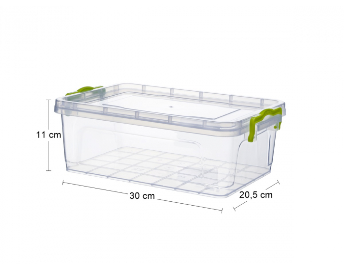 Plastový úložný box Tim 4 l - priehľadná