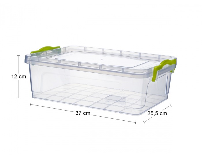 Plastový úložný box Tim 7 l - priehľadná