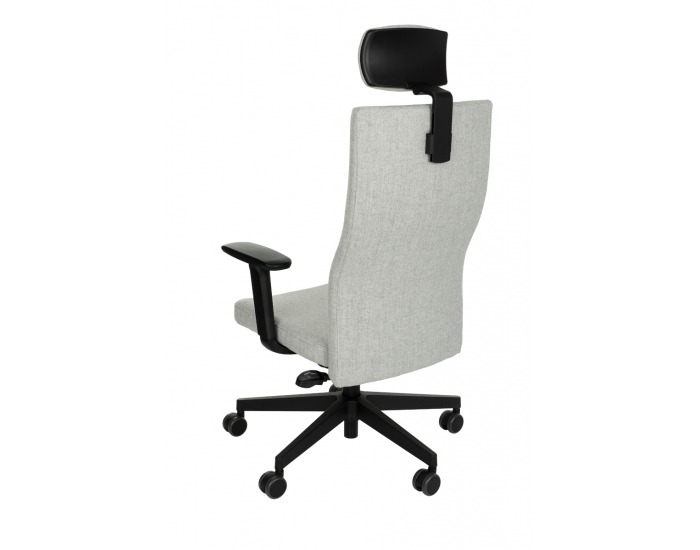 Kancelárska stolička s podrúčkami Timi Plus HD - sivá / čierna