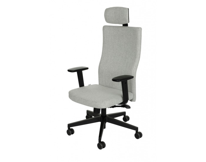 Kancelárska stolička s podrúčkami Timi Plus HD - sivá / čierna